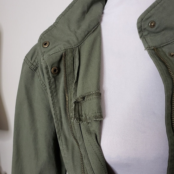 NEW Old Navy Utility Field Jacket Army Green Military Coat Classic Fall - Picture 5 of 15